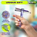 GloFX 7.5-inch Purple Liquid Kaleidoscope Tube - Colorful Kaleidoscopes for Adults, Flow Toys Rave Glitter Wands - Sensory Glitter Wands and Rave Toys - Image 6