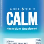 Natural Vitality Calm, Magnesium Supplement, Anti-Stress Drink Mix Powder, Gluten Free, Vegan, & Non-GMO, Original Unflavored, 16 oz