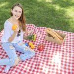 Extra Large Picnic Blanket Beach Blankets, Outdoor Foldable Waterproof Sand Mat for Beach Camping Hiking Travel Family Concerts Grass Park Music Festival Lawn Mats (Red, 80x60inch) - Image 6