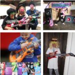 GuassLee Inflatable Rock Star Toy Set, 18 Pack Inflatable Party Props - 4 Inflatable Guitar, 6 Microphones, 6 Shutter Shading Glasses, 1 Saxophone and 1 Inflatable Keyboard Piano Inflatable Rock toys - Image 9