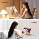 Adjustable Acrylic Book Stand for Reading, UPERGO Book Holder with Pen Slot, Foldable Desktop Riser for Laptop, Recipe, Textbook - Hands-Free,Cookbook Stand, Clear Design with Page Clips - Image 2