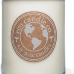 Eco Candle Co. Recycled Candle, Clean Sheet Day, 18 oz. Double Wick - Scents of Clean Linens - 100% Soy Wax, No Lead, Kraft Paper Label & Lid, Hand Poured, Phthalate Free, Midwest Grown Soybeans