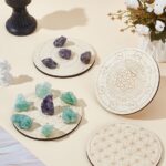 ORIGACH 4 Patterns Wooden Crystal Grids 15x15 cm Round Sacred Geometric Arrangement Crystal Grid Board Metatron's Cube Crystal Grid Plate for Wiccan Altar Ritual Sacred Space Decor - Image 5