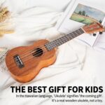 AODSK Soprano Ukulele for Beginner 21 Inch Ukelele with Gig Bag Strap Nylon String 4 Picks Holiday Gift - Image 4