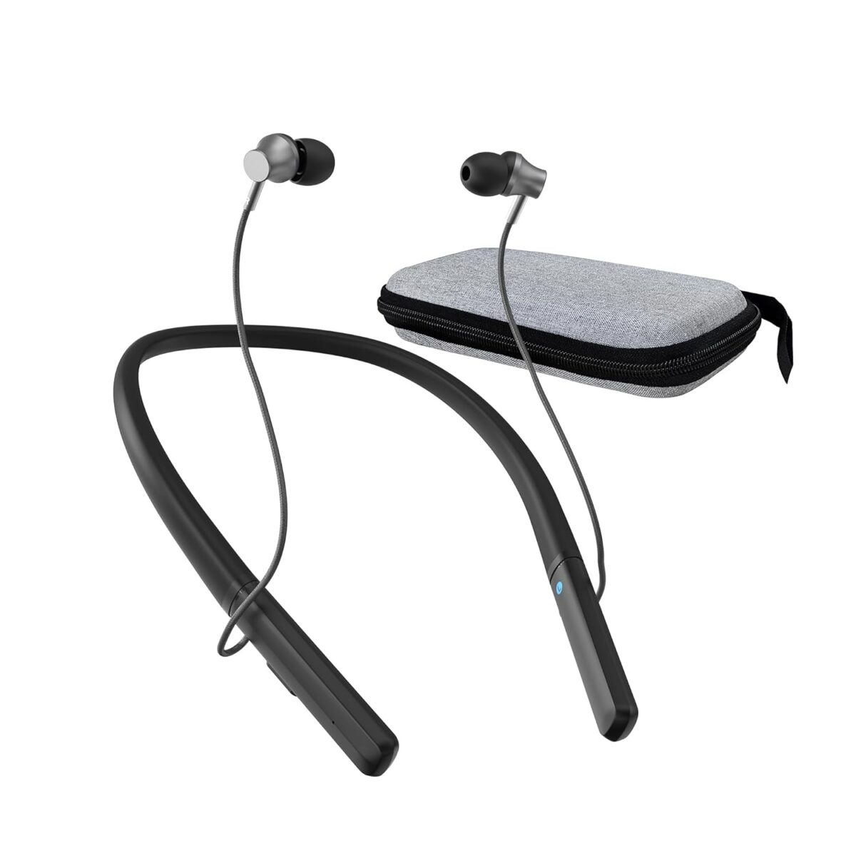 Hearing Amplifiers Black, Neckband Hearing Aids for Seniors, Rechargeable Hearing Amplifier Aid Bluetooth Headphones with Noise Cancelling - Image 1