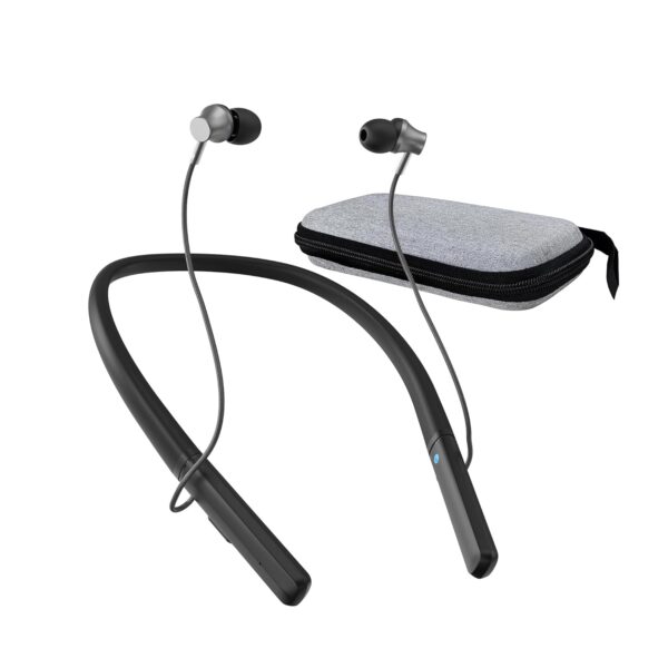 Hearing Amplifiers Black, Neckband Hearing Aids for Seniors, Rechargeable Hearing Amplifier Aid Bluetooth Headphones with Noise Cancelling
