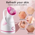 Amconsure Facial Steamer - Nano Ionic Face Steamer Warm Mist Steamer for Home Sauna SPA, Humidifier for Face Steamer for Deep Cleaning Unclogs Pores Sinuses - Bonus 5 Piece Stainless Steel Skin Kit - Image 4