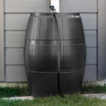 FCMP Outdoor Raincatcher, Flat-Back Rain Barrel with Spigots, 50-Gallon, Black - Image 7