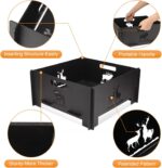 Portable Plug Fire Pit, 15.8 Inch Collapsible Firepits for Outside Wood Burning, Folding Outdoor Indoor Accessories for BBQ Camping Travel or Picnic, Foldable Fire Pits Bonfire of Backyard Patio - Image 7