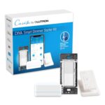 Lutron Diva Smart Dimmer Switch Kit for Caseta Smart Lighting, w/ Smart Hub, Pico Remote, & Pedestal, Works with Alexa, Apple Home, and Google Home, 3 Way, 150W, No Neutral Req, DVRF-BDG-1D-A