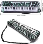 GuassLee Inflatable Rock Star Toy Set, 18 Pack Inflatable Party Props - 4 Inflatable Guitar, 6 Microphones, 6 Shutter Shading Glasses, 1 Saxophone and 1 Inflatable Keyboard Piano Inflatable Rock toys - Image 4