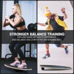 Sportneer Balance Board - 7 Modes Wobble Board with Adjustable Stoppers - Exercise Balancing Stability Trainer for Improve Balance, Surf Trainer & Physical Therapy - Roller and 2.8'' Ball Included - Image 5