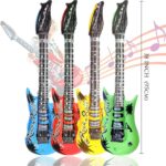 GuassLee Inflatable Rock Star Toy Set, 18 Pack Inflatable Party Props - 4 Inflatable Guitar, 6 Microphones, 6 Shutter Shading Glasses, 1 Saxophone and 1 Inflatable Keyboard Piano Inflatable Rock toys - Image 3