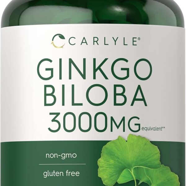 Carlyle Ginkgo Biloba 3000mg | 400 Tablets | Non-GMO, Gluten Free Herbal Supplement