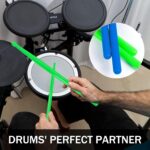 5A Nylon Drumsticks for Kids Adults: Light Durable Drum Sticks Blue Green with Anti-Slip Handles for Electronic Drums Exercise Percussion Accessories (2 Pairs) - Image 6