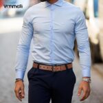 VONMELLI Nickel Free Leather Belt for Men, TSA Approved Non Metal Men’s Belt for Jeans with Hypoallergenic Buckle - Image 4