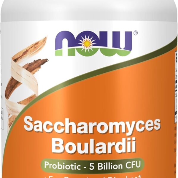 NOW Foods Supplements, Saccharomyces Boulardii, 5 Billion CFU Probiotic, 120 Veg Capsules