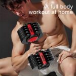 Adjustable Dumbbells Set of 2，Free Weights Dumbbells Set，Adjustable Dumbbell Set，52.5 lbs pair 105 lbs，15 in 1，for Men/Women Gym Equipment for Home Strength Training Equipment - Image 9