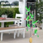 Wind Chimes,Hummingbird Solar Wind Chimes for Outside,Aluminum Tubes Memorial Wind Bell for Garden/Patio Decor Thanksgiving Gifts for Mom, Wife, Grandma Neighbors(25 Inch Deep Tone) - Image 6