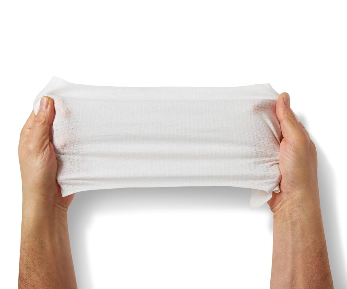 Medline FitRight Select Premium Personal Cleansing Wipes, 8 x 12, Fragrance-Free, White, 48/Pack (Pack of 4) - Image 4