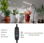 GooingTop Grow Light LED Growing Lamp,6500K 50W Full Spectrum 72 LED Gooseneck Plant Lamp Clip-on Desk for Indoor Plants Seed Starting,Lighting Brightness Adjustable,Timer 4 8 12 18Hrs - Image 4