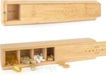 Bamboo Weekly Pill Organizer - 7 Day Wood Tablet Box - Ideal Aesthetic Pill Organizer for Vitamins or Supplements​