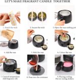SAEUYVB Candle Making Kit for Adults with Hot Plate, DIY Starter Soy Candle Making Supplies/Kit - Perfect as Home Decorations（Black） - Image 6