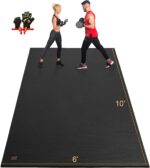 GXMMAT Extra Large Exercise Mat 16'x6'/12'x6'/10'x6'/8'x6'(7mm), Extra Wide Workout Mats for Home Gym Flooring, Non-Slip Thick Durable Cardio Mat for MMA,Plyo,Jump Rope,Weights,Fitness,Shoe-Friendly