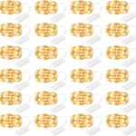 Brightown 24 Pack Fairy Lights Battery Operated String Lights - 7 ft 20 LED Mini String Lights Waterproof Silver Wire Firefly Lights for Vases Mason Jars DIY Crafts Plants Table Centerpieces Wedding