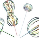 SENSORY4U Rainbow Twirler Stick - 4 Pack - Magic Party Bubble Wand - Spin Twirl Swirl and Dazzle - Fun Addicting Party Favor