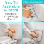 Vive Toilet Rail - Bathroom Safety Frame - Medical Railing Helper for Elderly, Handicap, Disabled, Seniors - Bariatric Assist Handrail Grab Bar - Adjustable Height, Padded Arms Fit Most Toilets - Image 6