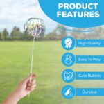 SENSORY4U Rainbow Twirler Stick - 4 Pack - Magic Party Bubble Wand - Spin Twirl Swirl and Dazzle - Fun Addicting Party Favor - Image 3
