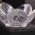 Hefanny 12 Pairs Teardrop Druse Crystal Drop Dangle Earrings for Women Cubic Zirconia Huggie Hoop Earring Jewelry Set Christmas Gifts - Image 7