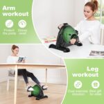 Mini Exercise Bike, Under Desk Bike Pedal Exerciser for Arm/Leg Exercise, Adjustable Resistance with LCD Screen Display for Home/Office Workout - Image 4