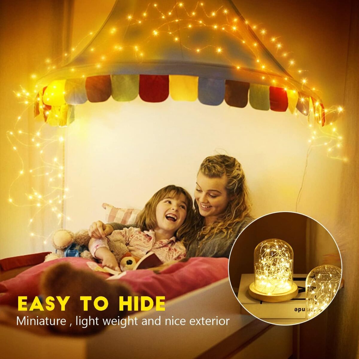 Brightown 24 Pack Fairy Lights Battery Operated String Lights - 7 ft 20 LED Mini String Lights Waterproof Silver Wire Firefly Lights for Vases Mason Jars DIY Crafts Plants Table Centerpieces Wedding - Image 4