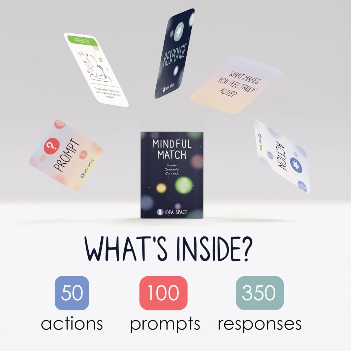 FUN Mindful Match | 500 Card Game for Adults, Teens, & Kids | Fun, Family Party Game | Board Games for Adults | Mindfulness Conversation Cards | Couple Gifts | Ice Breaker for Date Night & Game Night - Image 3