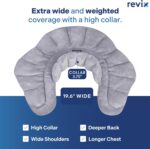 REVIX Microwavable Heating Pad for Neck Shoulders and Back, Microwave Heated Neck Wrap with Moist Heat, Light-Gray - Image 3