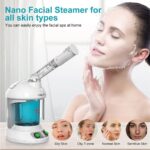 Facial Steamer - Ozone Steamer with 360° Rotatable Arm - 40 Min Steam Time - Humidifier - Unclogs Pores - Blackheads - Portable Facial Steamer for Personal Care Use at Home or Salon,White - Image 3