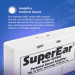 SuperEar Personal Sound Amplifier Model SE5000 (PSAP), 50dB Gain, Hand Held Pocket Size Audio Amplifier with Headphones, EarBuds, Tactile On/Off Volume Control for Adults, Audiologists, and Seniors - Image 9