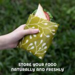 Akeeko Reusable Beeswax Food Wraps - Assorted 9 Packs, Reusable, Plastic-Free Food Storage, 5 Small, 3 Medium, 1 Large Wraps with Abstract Curves Pattern - Image 5