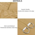 HOMPER 6.5' x 10' Sun Shade Sail Waterproof Sun Shade Sails Canopy Effectively 95% UV Block, Oxford Fabric, for Patio, Balconies, Lawn Garden, Party, Outdoor Activities - Image 6