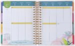Christian Art Gifts Inspirational 18 Month Wirebound 2025 Planner for Women: Through Christ - Encouraging Bible Verse Personal Week Organizer w/Elastic Closure Aug 2024-Jan 2026, Pink & Green Floral - Image 10