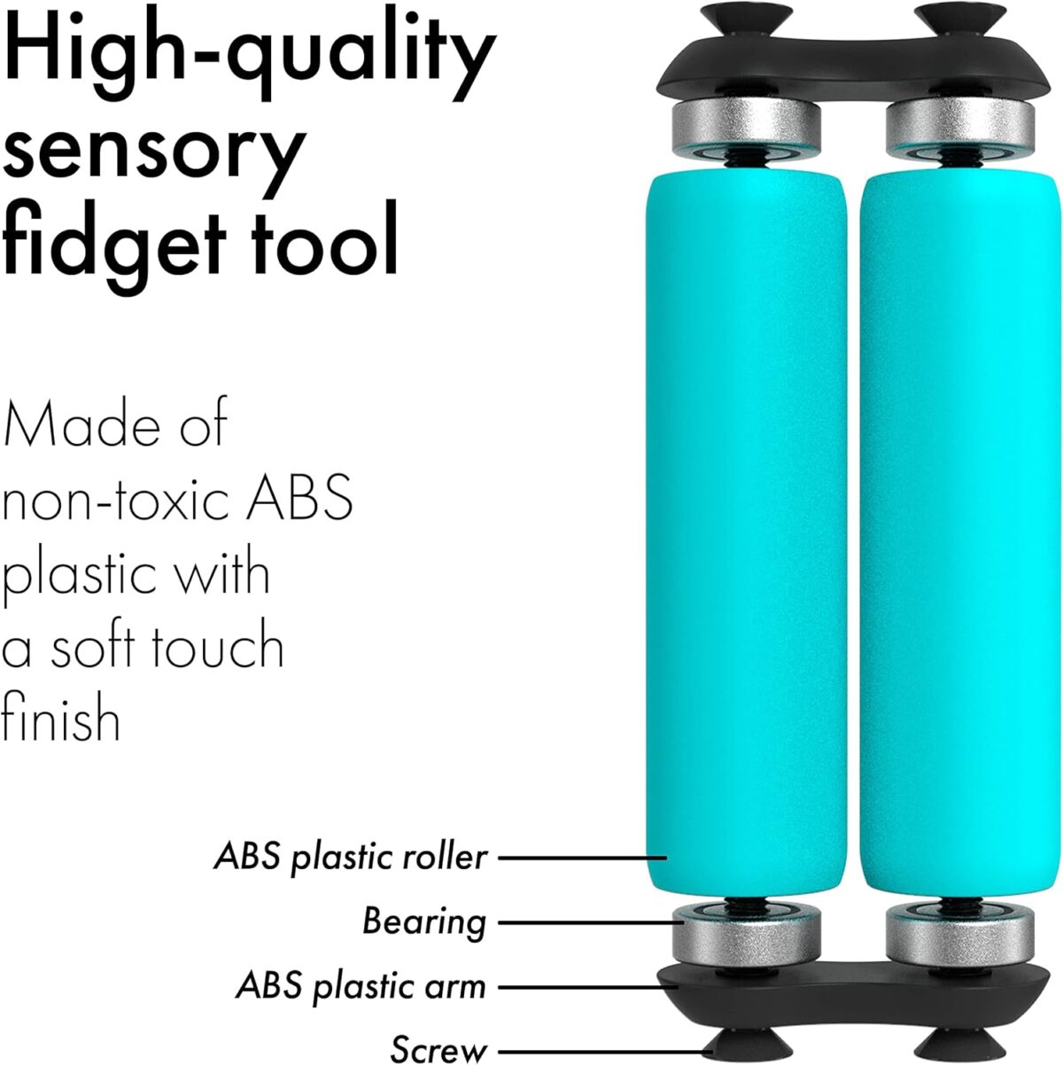 ONO Roller - Handheld Fidget Toy for Adults | Help Relieve Stress, Anxiety, Tension | Promotes Focus, Clarity | Compact, Portable Design (Junior Size/ABS Plastic, Teal) - Image 7