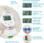 EziMedPil Automatic Pill Dispenser with Alarm, Sound & Light, up to 6 Alarms/Day, 6 Dosage Templates, Easy-Read Display, Frosted Lid & Locked 28-Day Medication Dispenser for Protecting Pills Privacy - Image 4