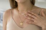 Aobei Pearl 18K Gold Moon Star Lion Evil Eye Love Heart Pendant Necklace Medallion Paperclip Chian Choker Layering Jewery for Women - Image 7