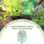 Soil Moisture Meter, 4-in-1 Moisture Meter for Plants, Tester for Moist, Light,Nutrients, pH, Soil Test Kit, Great for Garden, Lawn, Farm, Indoor & Outdoor Use, No Battery Required - Image 4