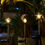 Tryme Solar Lights Outdoor Garden Decorations Sun Moon Star Stake Light Decorative Waterproof Warm White LED Yard Decor for Pathway Lawn Patio Courtyard Backyard - Image 5