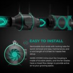 MARS HYDRO 3x3 Grow Tent Kit Complete System,150W TS1000 LED Dimmable Grow Light, 32"x32"x63" 1680D High Reflective Mylar Grow System with 4inch Adjustable Speed Ventilation System,10 Speed Clip Fan - Image 8