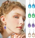 16 Pairs Drop Dangle Earrings Set for Women Rainbow Crystal Earrings Teardrop Dangle Hook Earrings Hypoallergenic Jewelry - Image 3