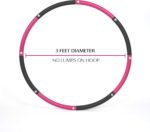 HEALTHYMODELLIFE Exercise Fitness Hoop for Adults - Easy to Spin, Premium Quality and Soft Padding Weighted Hoop - Detachable Hoops for Home & Gym Workouts - Image 2